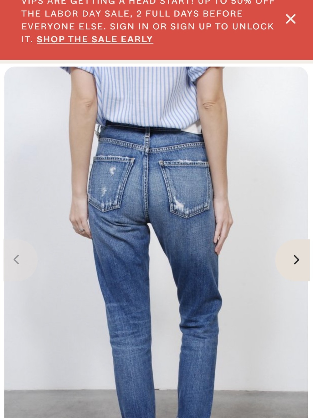 Citizens Of Humanity Straight Leg Jeans - Medium Blue